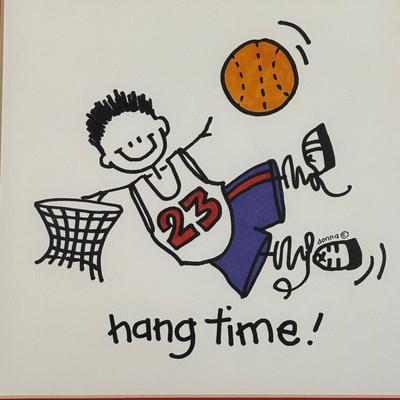 LOT 136: Framed 12" x12" Sport Themed Art Prints