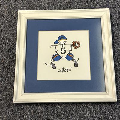 LOT 136: Framed 12" x12" Sport Themed Art Prints