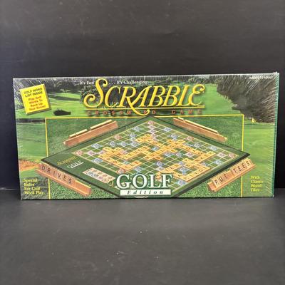 LOT 137: Golf Themed Collection: Xbox 360 Game, Vintage Oscar Jr Putting Partner, Golf Scrabble along with Billiards & Sportsman...