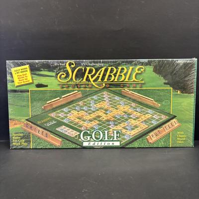 LOT 137: Golf Themed Collection: Xbox 360 Game, Vintage Oscar Jr Putting Partner, Golf Scrabble along with Billiards & Sportsman...