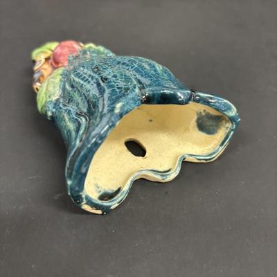 LOT 139: Vintage Japan Porcelain Wall Pockets: Cuckoo Clock, Grapes/Fruit, Cherries & Floral