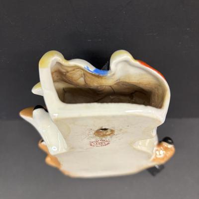 LOT 141: Vintage Japan Lusterware Porcelain Figural Wall Pockets: Art Deco, Ship & Floral