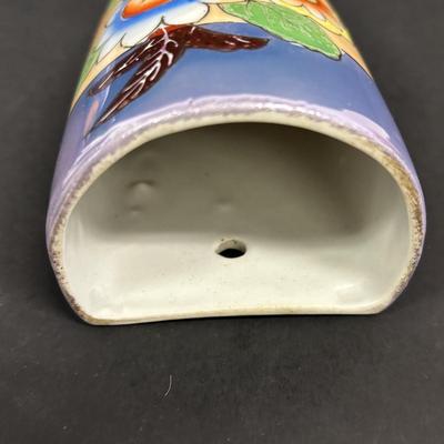 LOT 141: Vintage Japan Lusterware Porcelain Figural Wall Pockets: Art Deco, Ship & Floral