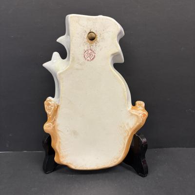 LOT 141: Vintage Japan Lusterware Porcelain Figural Wall Pockets: Art Deco, Ship & Floral