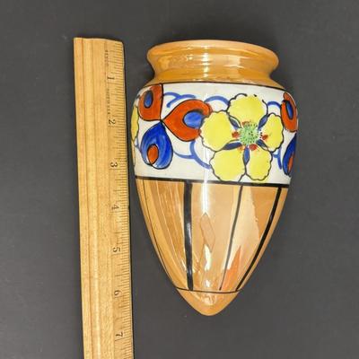 LOT 142: Vintage Floral Japan Lusterware Porcelain Figural Wall Pockets