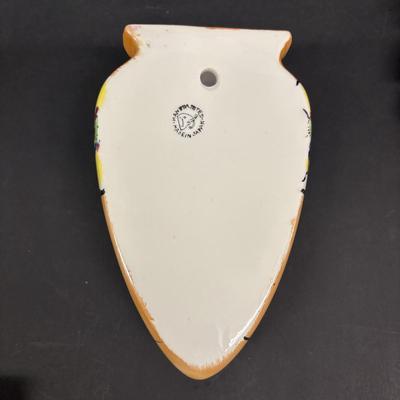 LOT 142: Vintage Floral Japan Lusterware Porcelain Figural Wall Pockets