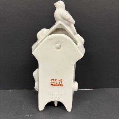 LOT 143: Vintage Hand-Painted Landscape Wall Pockets along with Vintage Cuckoo Clock Wall Pockets