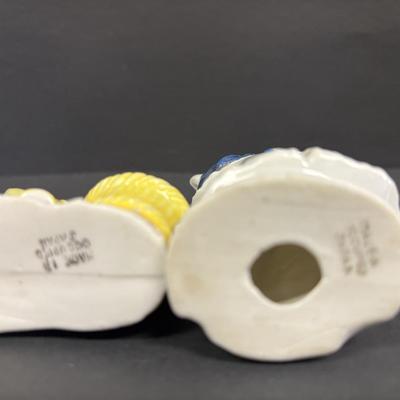 LOT 144: Vintage Hand-Painted Victorian Lady Porcelain Figural Wall Pockets & More