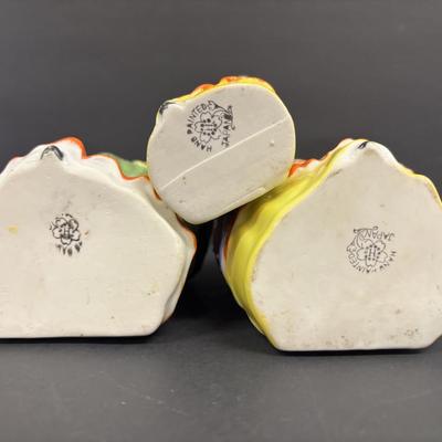 LOT 144: Vintage Hand-Painted Victorian Lady Porcelain Figural Wall Pockets & More