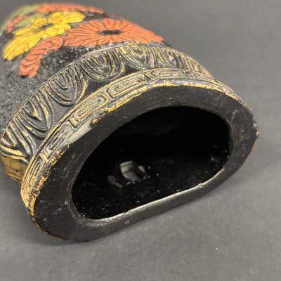 LOT 145: Vintage Art Deco Lady Wall Pockets along with a Vintage Floral Wall Pocket