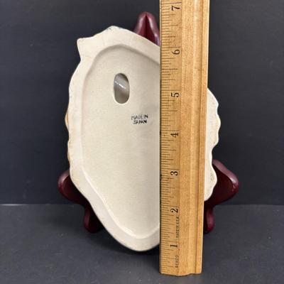 LOT 145: Vintage Art Deco Lady Wall Pockets along with a Vintage Floral Wall Pocket