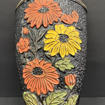 LOT 145: Vintage Art Deco Lady Wall Pockets along with a Vintage Floral Wall Pocket