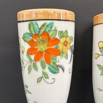 LOT 146: Vintage Japan Lusterware Wall Pockets, Creamer/Sugar Set, Fish/Bird Ashtrays and More