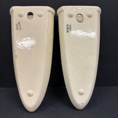 LOT 149: Vintage Wall Pockets: Miyata Ware, Yellow Parot, Bird/Floral