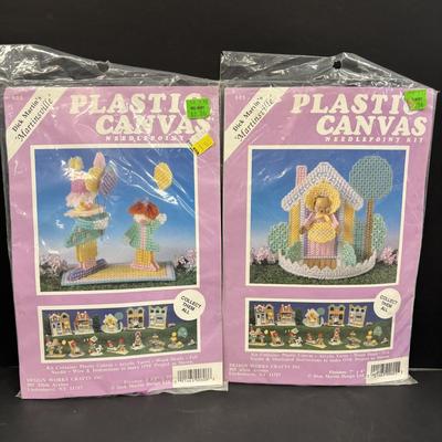 LOT 150: Plastic Canvas Kits, Color Art Books, Pottery/Clay Tools (NIP) and Craft Pattern Magazines