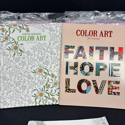 LOT 150: Plastic Canvas Kits, Color Art Books, Pottery/Clay Tools (NIP) and Craft Pattern Magazines