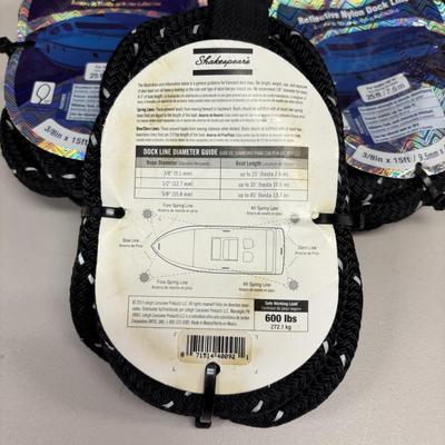 LOT 501: NIP Shakespeare Reflective Nylon Dock Rope, Rainfair Raincoats & Tempest Rain Suit