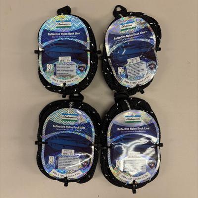 LOT 501: NIP Shakespeare Reflective Nylon Dock Rope, Rainfair Raincoats & Tempest Rain Suit