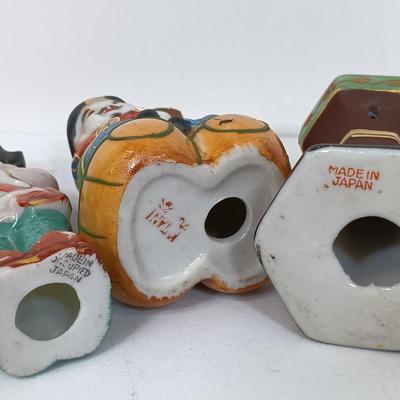 LOT 152: Vintage Japan Enameled and Handpainted Porcelain Figurines Set of (17)