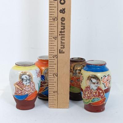 LOT 152: Vintage Japan Enameled and Handpainted Porcelain Figurines Set of (17)