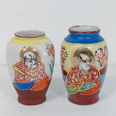 LOT 152: Vintage Japan Enameled and Handpainted Porcelain Figurines Set of (17)