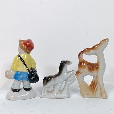 LOT 153: Set of (14) Vintage Japan Porcelain Miniature Figurines