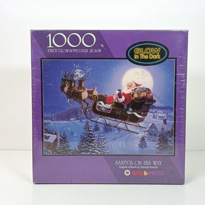 LOT 154: Set of (9) Puzzles - 3D Globe Puzzle with 1000 Pc and 500 Pc Puzzles