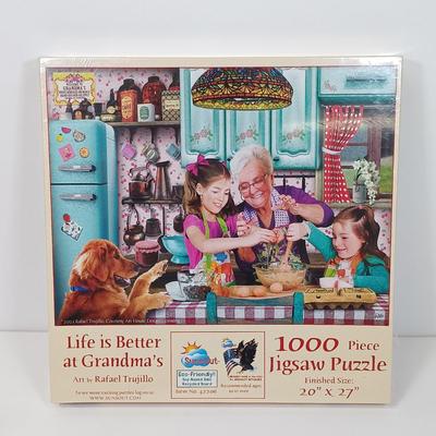 LOT 154: Set of (9) Puzzles - 3D Globe Puzzle with 1000 Pc and 500 Pc Puzzles