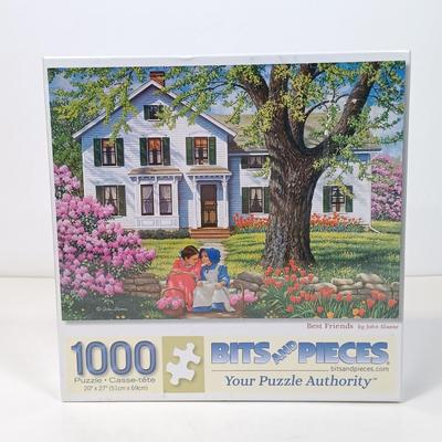 LOT 154: Set of (9) Puzzles - 3D Globe Puzzle with 1000 Pc and 500 Pc Puzzles