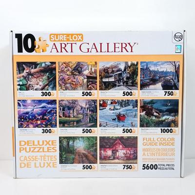 LOT 155: NIP Sure-Lox Art Gallery 10 Puzzle Kit, Metropolitan Museum of Art 3D Folding Screen Puzzle & More