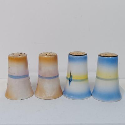 LOT 157: Set of (13) Vintage Lustreware and Handpainted Japan Porcelain Salt and Pepper Shakers