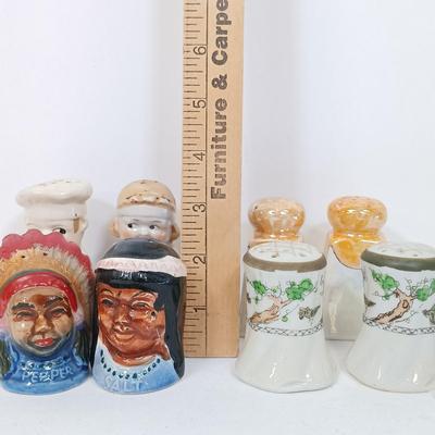 LOT 158: Set of (13) Vintage Porcelain Salt and Pepper Shakers
