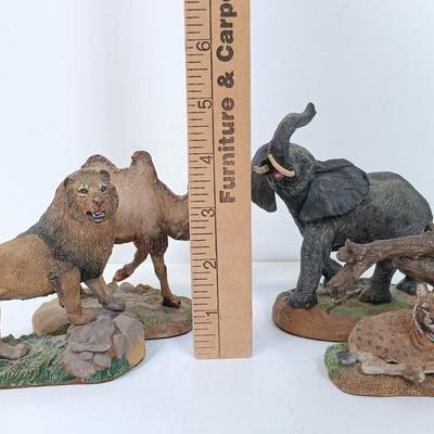 LOT 159: The Franklin Mint 1987 Wildlife Preservation Trust Sculpture Collection Set of (4)