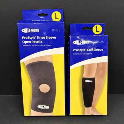 LOT 166: New/Old Stabilizer Wraps, Knee Supports & Calf Support