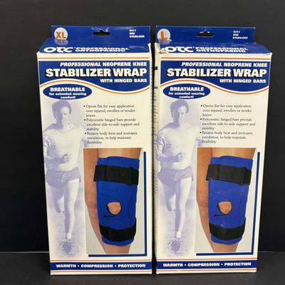 LOT 166: New/Old Stabilizer Wraps, Knee Supports & Calf Support