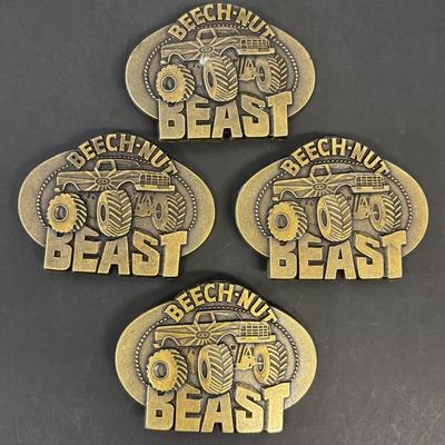 LOT 169: Beech-Nut Beast Tobacco Promotional Belt Buckles