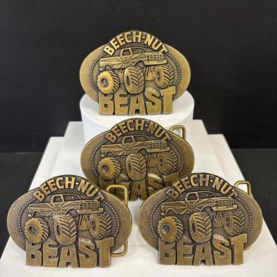 LOT 169: Beech-Nut Beast Tobacco Promotional Belt Buckles