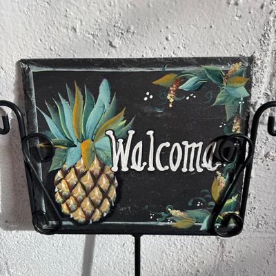 554 Handpainted Slate WELCOME Sign