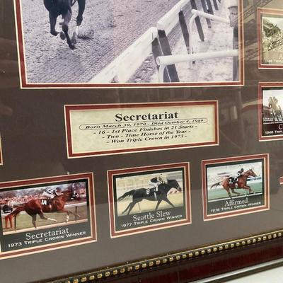 795 Framed Secretariat Triple Crown Artwork