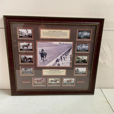 795 Framed Secretariat Triple Crown Artwork