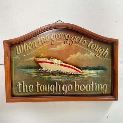 797 Wooden Boat Sign