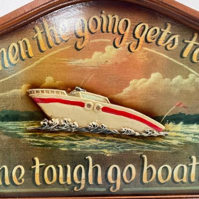 797 Wooden Boat Sign