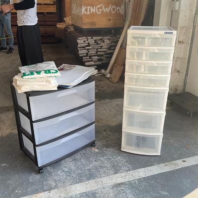 863 Two Plastic Drawer Storage Units