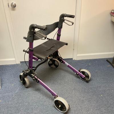 874 Purple Health Cart with Brakes