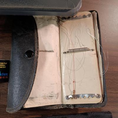 OVER AND UNDER PLANO TACKLE BOX WITH VARIETY OF TACKLE