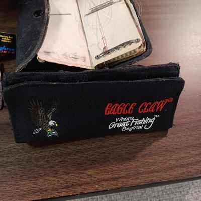 OVER AND UNDER PLANO TACKLE BOX WITH VARIETY OF TACKLE