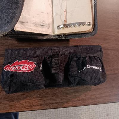 OVER AND UNDER PLANO TACKLE BOX WITH VARIETY OF TACKLE