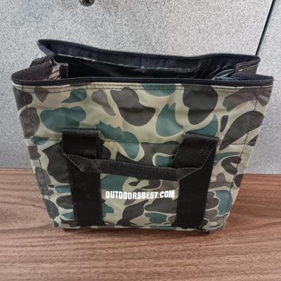 VINTAGE FISHING LURES AND BAIT BOX PLUS INSULATED BAG