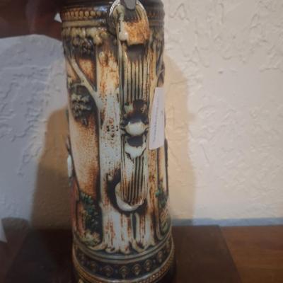 Vintage Gerz or Gerzit German beer stien with pewter lid.  This one is taller than most.