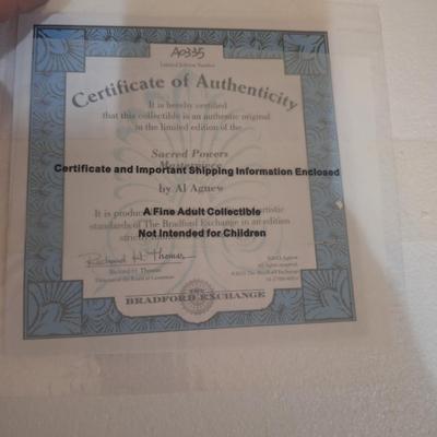 "Scared Powers" wolf art headdress and dreamcatcher wall décor byt the Bradford Exchange